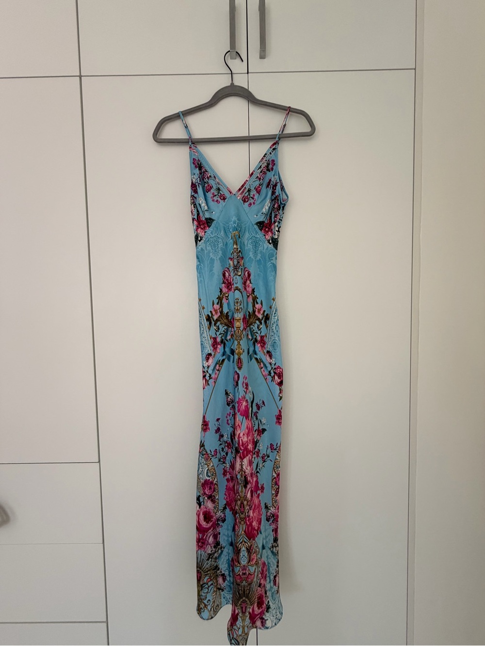 Camilla Sky Blue and Pink Floral Maxi Dress - Picture 4 of 6